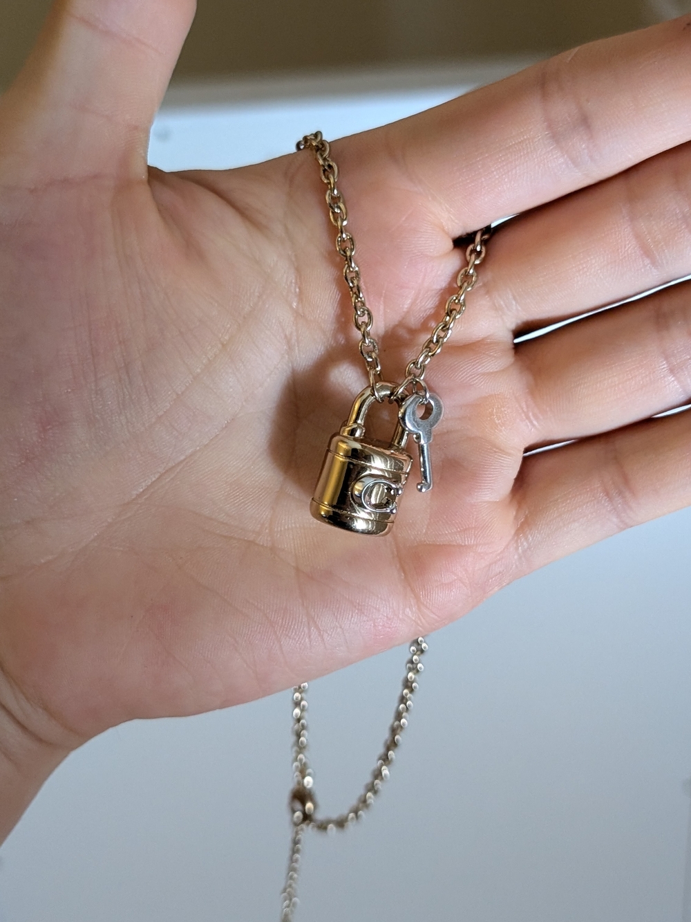 Coach Gold Padlock & Key Pendant Necklace - Picture 4 of 5